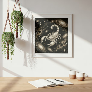 Affiche Scorpion Zodiaque Céleste Astrologie
