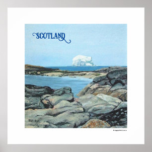 Affiche Scotland Bass Rock North Berwick par Pola.B.Alex