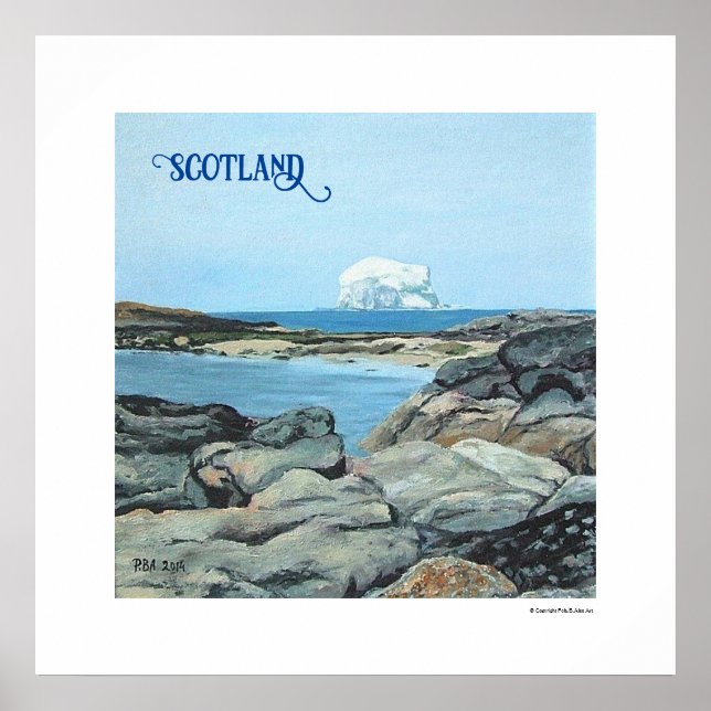 Affiche Scotland Bass Rock North Berwick par Pola.B.Alex (Devant)