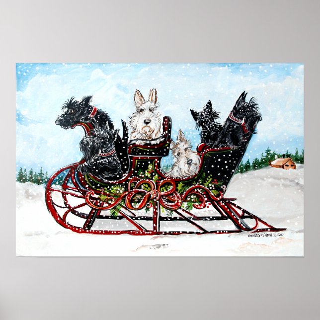 Affiche Scottie Sleigh Ride (Devant)