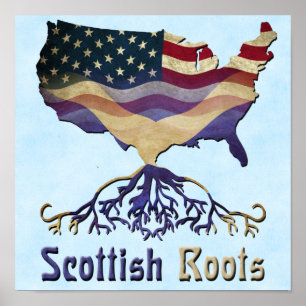 Affiche Scottish Roots, American Map