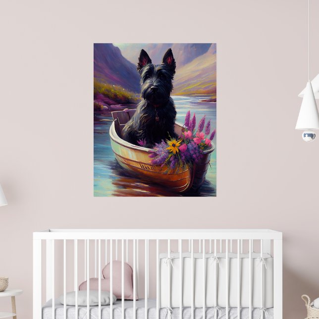 Affiche Scottish Terrier sur une pagaie : une aventure Pit (Pépinière 2)