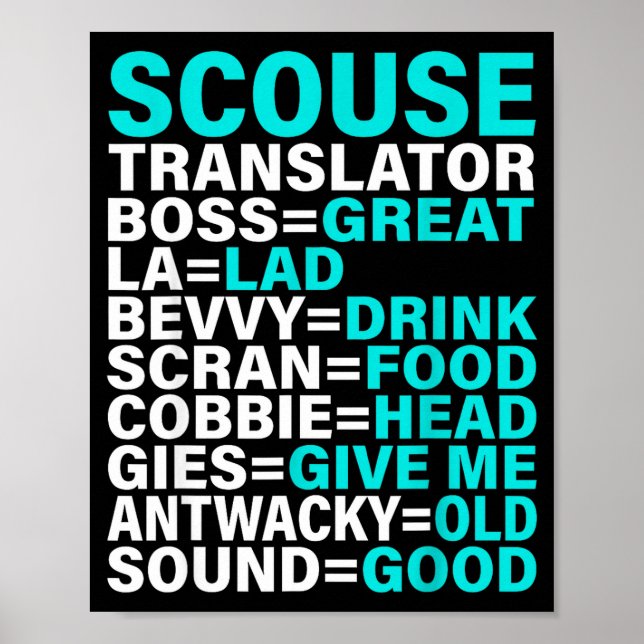 Affiche Scouse Accent Translator Funny Liverol  (Devant)