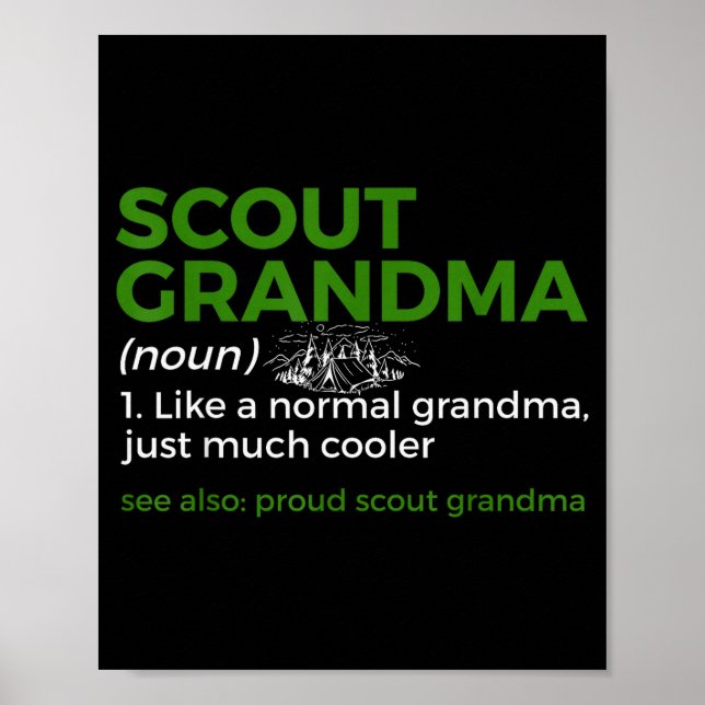 Affiche Scouting Funny Scout Grandma Definition Proud Scou (Devant)