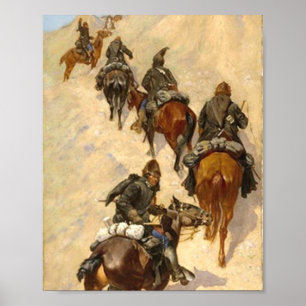 Affiche Scouts Escalade A Mountain Frederic Remington