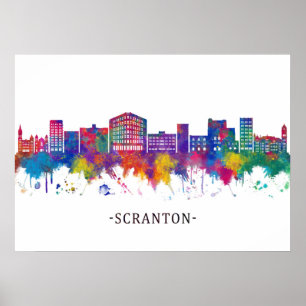 Affiche Scranton Pennsylvania Skyline
