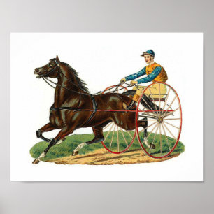 Affiche Scrap 4 Vintage American Horse Racing