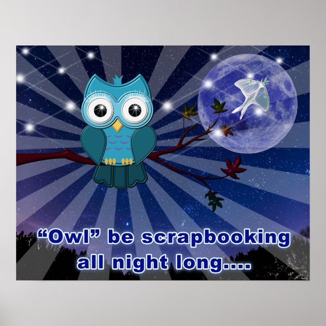 Affiche Scrapbookers "Owl Retire Toute La Nuit" (Devant)
