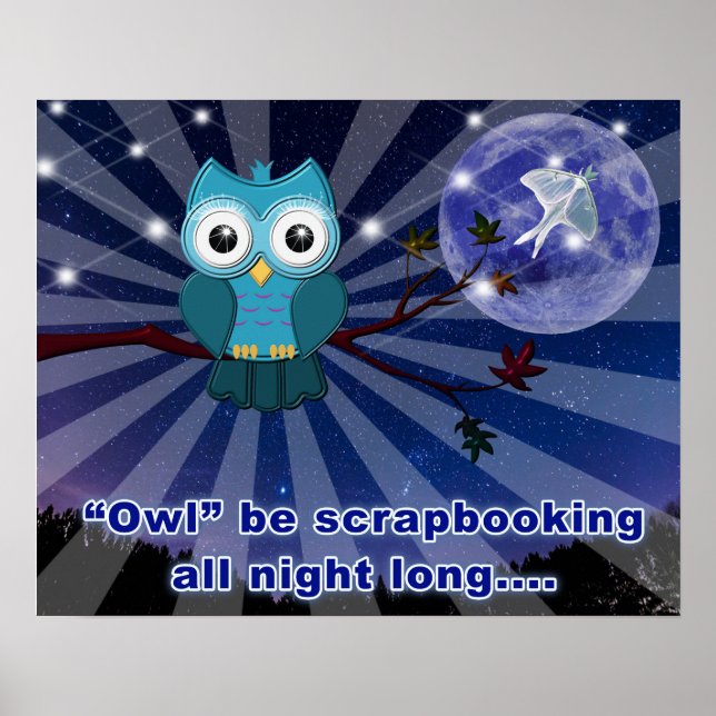 Affiche Scrapbookers "Owl Retire Toute La Nuit" (Devant)