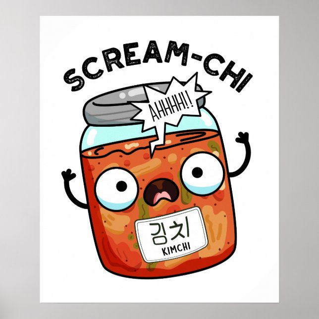 Affiche Scream-chi Funny Kimchi Puns (Devant)