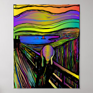 Affiche Scream Painting Family Lake People Nature