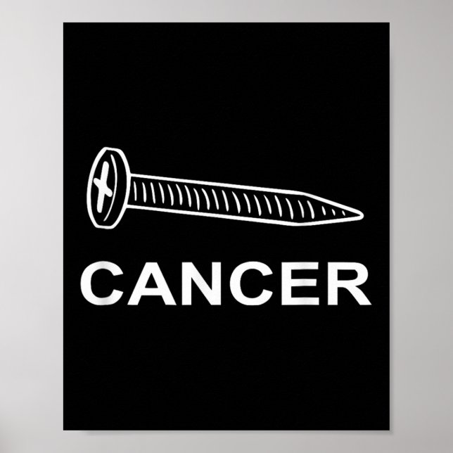 Affiche Screw Cancer Cancer Awareness Motivation  (Devant)