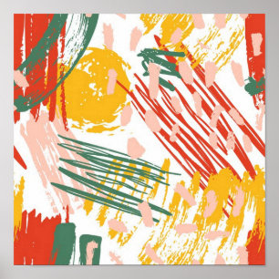 Affiche Scribble Abstrait