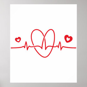 Affiche Scribbles Heartbeat
