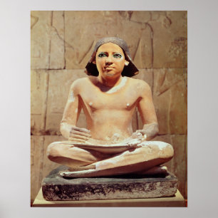 Affiche Scribe assise à pattes croisées
