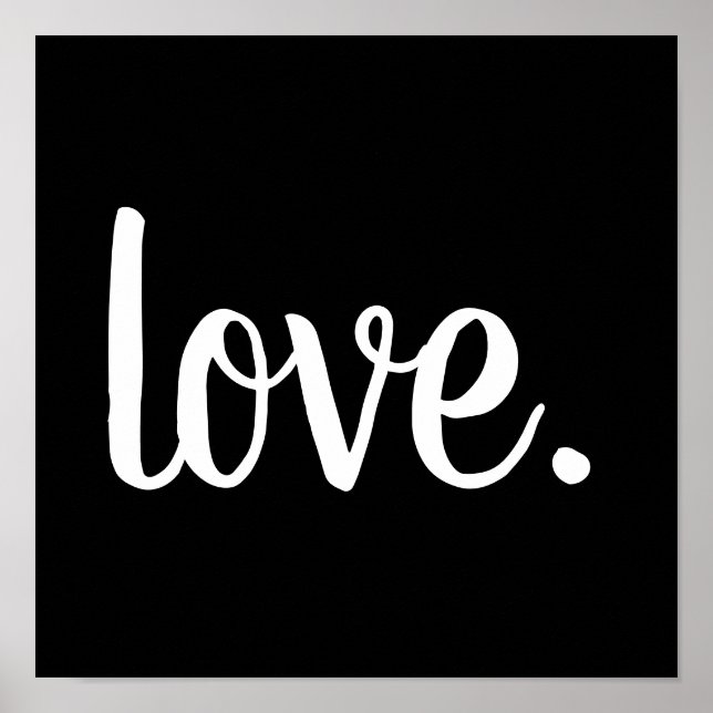 Affiche script chic LOVE. | (Devant)