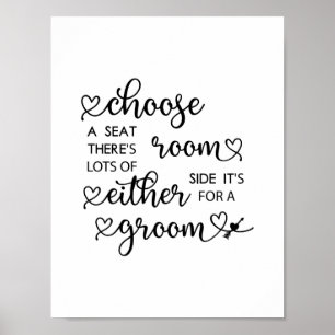 Affiche Script Coeur Cute Choisir Un Mariage Gay Siège