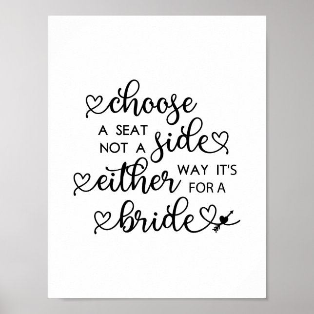 Affiche Script Coeur mignon Choisir Un Siège Lesbien Maria (Devant)