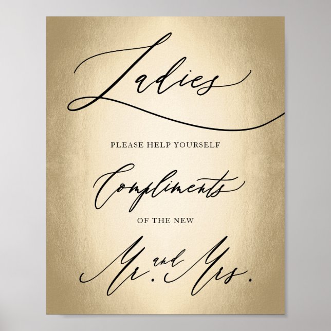 Affiche Script de calligraphie élégant pour dames (Devant)