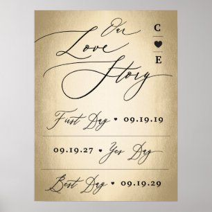 Affiche Script de calligraphie sur notre logo Mariage d'hi