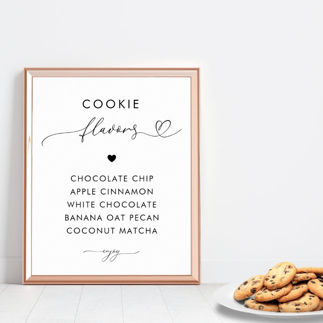 Affiche Script de Coeur romantique Mariage de biscuits Fla (Créateur téléchargé)