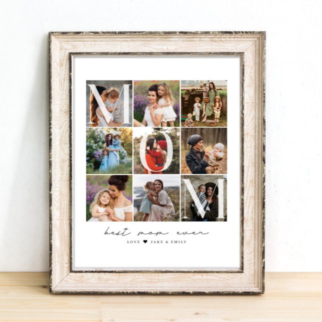 Affiche Script de la meilleure maman moderne | 9 Collage d (Créateur téléchargé)