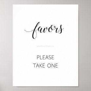 Affiche Script Élégant S'Il Vous Plaît Prendre Un Signe Ma