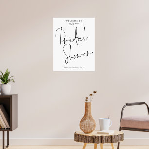Affiche Script manuscrit moderne Bienvenue à la Fête des m