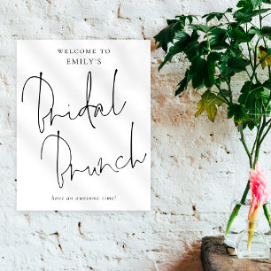 Affiche Script manuscrit moderne Bienvenue au Brunch nupti