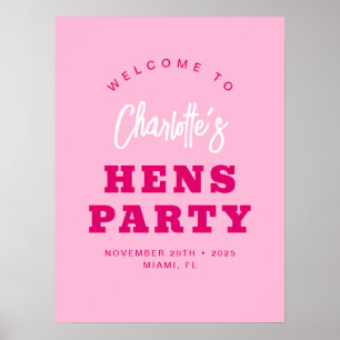 Affiche Script minimaliste Accueil de la fête des poules r