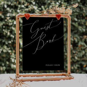 Affiche Script Minimaliste Fantaisiste Signe de Livre d'