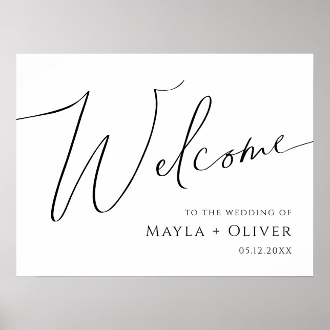 Affiche Script minimaliste Whimsical (Devant)