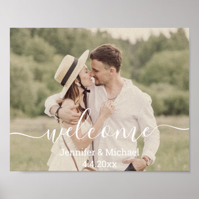 Affiche script moderne mariage campagnard photo signe de b (Devant)