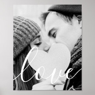 Affiche Script moderne noir photo