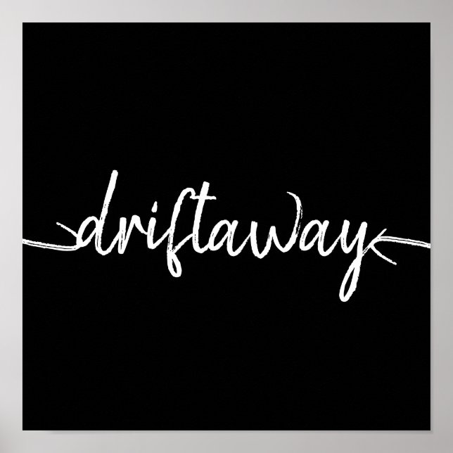 Affiche script nautique DRIFT AWAY | (Devant)
