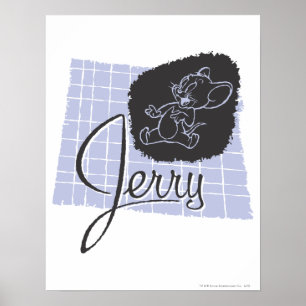 Affiche Script noir et bleu Jerry