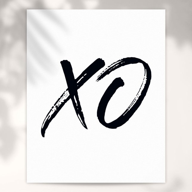 Affiche Script XO Amour et Câlins (Modern Script XO Script Love and Hugs Poster)