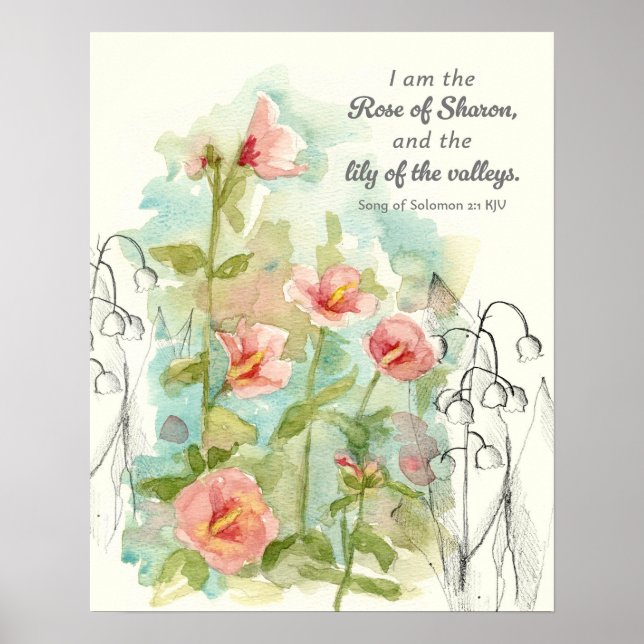 Affiche Scripture Song of Solomon Rose of Sharon Lily  (Devant)