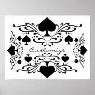 Affiche Scroll Black Spades de style tatouage Thunder_Cove