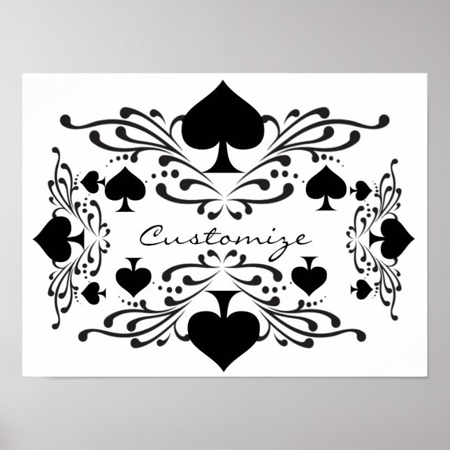 Affiche Scroll de style tatouage Black Spades Thunder_Cove (Devant)