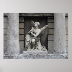 Affiche Sculpture d'ange priant