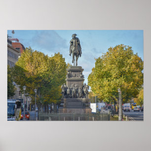 Affiche Sculpture de Frédéric le Grand, Berlin, Allemagne