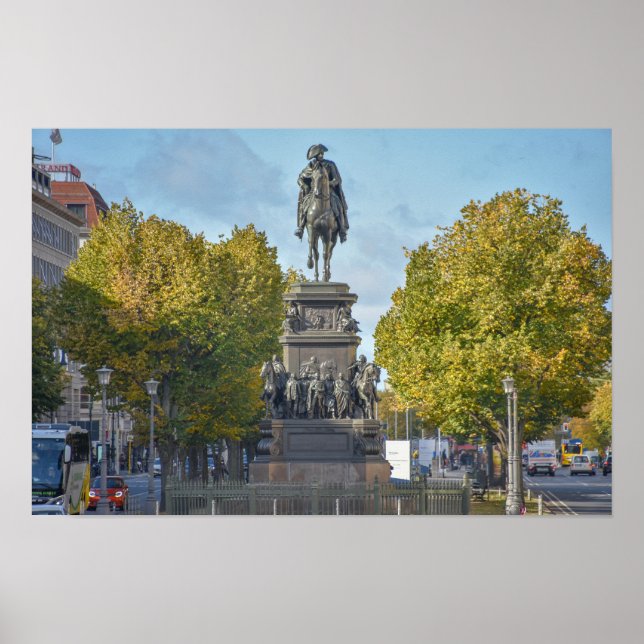 Affiche Sculpture de Frédéric le Grand, Berlin, Allemagne (Devant)