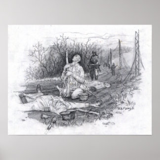 Affiche Sculpture en marbre blanc
