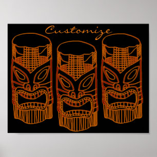 Affiche Sculpture Gold Tiki Thunder_Cove