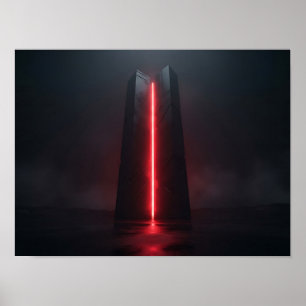 Affiche Sculpture Infinie Chrome Futuriste Abstraite