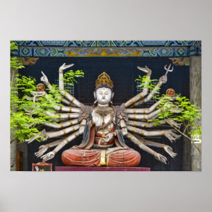 Affiche Sculptures anciennes peintes au Shuanglin
