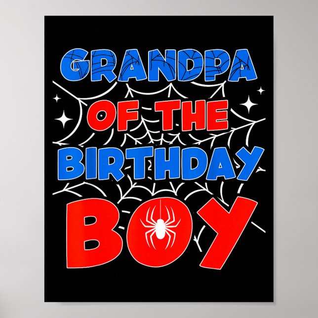 Affiche Sder Web Birthday Party Grandpa Of The Birthday Bo (Devant)