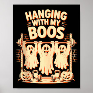 Affiche Se balancer avec mes Boos Funny Halloween Ghost Wo