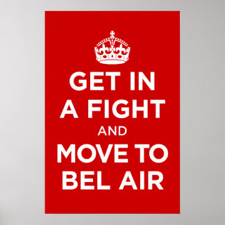 Affiche se battre et aller à bel air